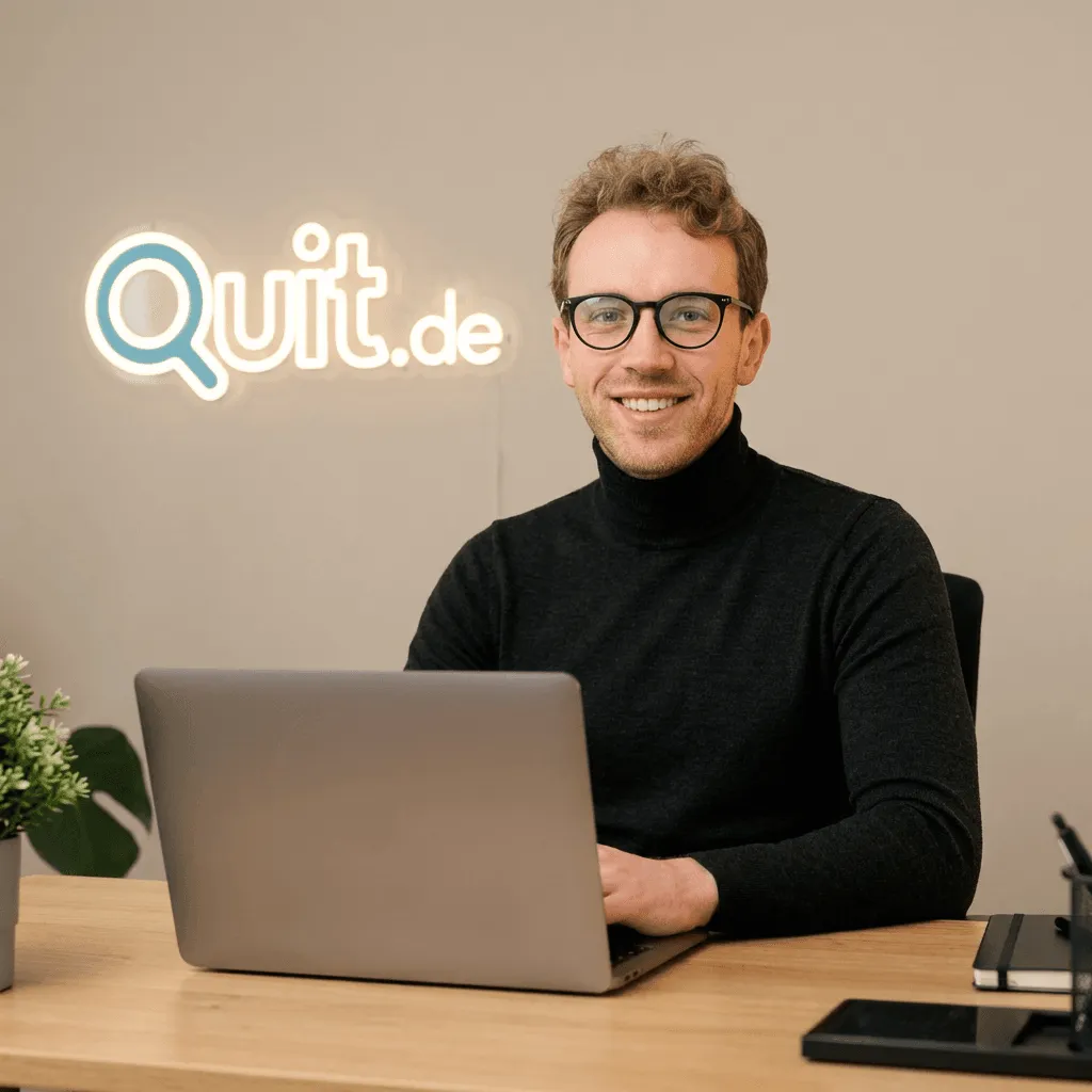 Person die Unterstützung bei quit.de findet